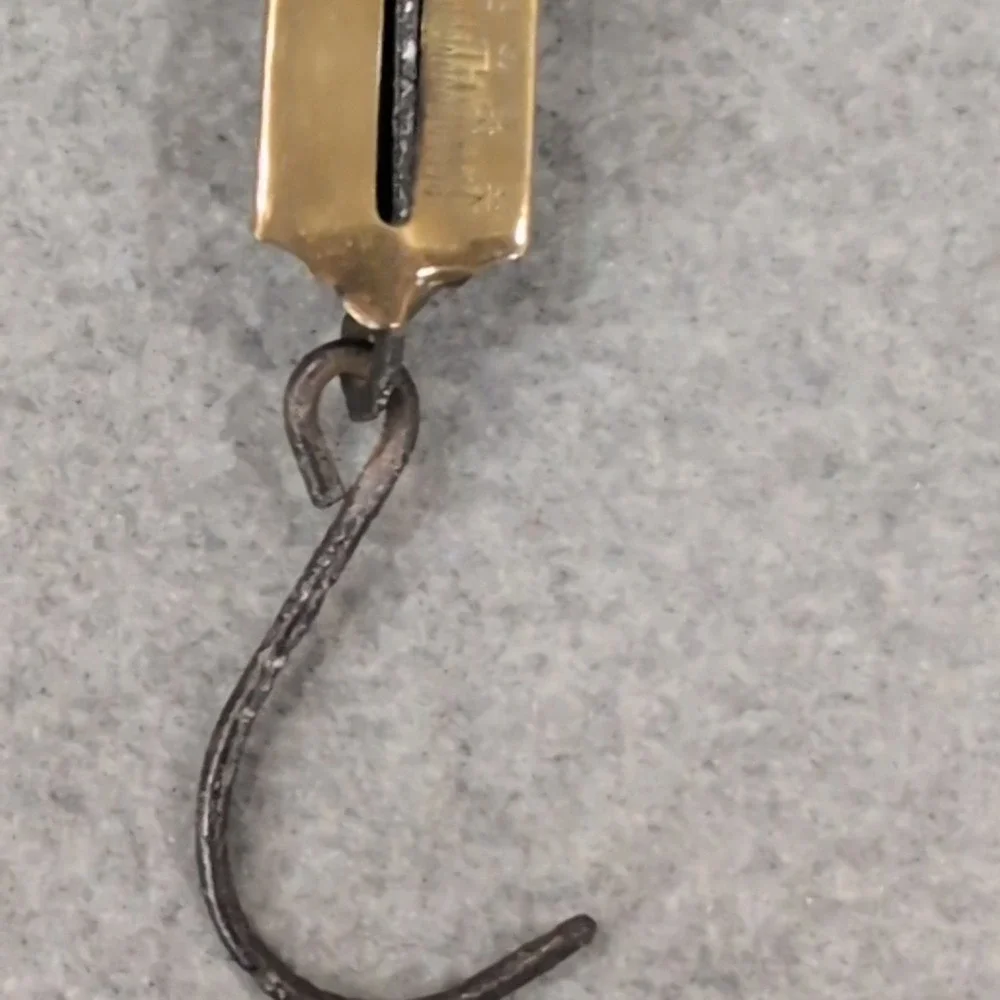 c. 1900 P.S. & W. Co. Antique Brass Spring Scale‎ 25lb Star Logo Primitive Tool - Picture 6 of 7
